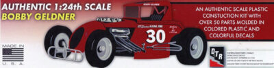 1/24th scale model of Bobby Geldner's Super Modified #30. This model was produced by DTR.